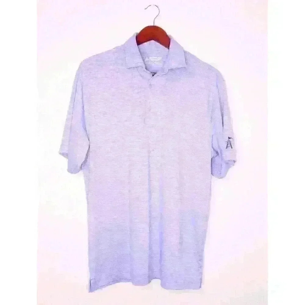 Bermuda Sands Wick Away Tech 1/4‎ Button Up Golf Shirt Light Blue Men's Size M